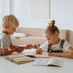 children doing homework