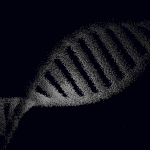 abstract visual representation of dna helix